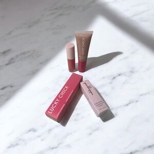 Lipstick and Lip Gloss Set - Pink and Brown